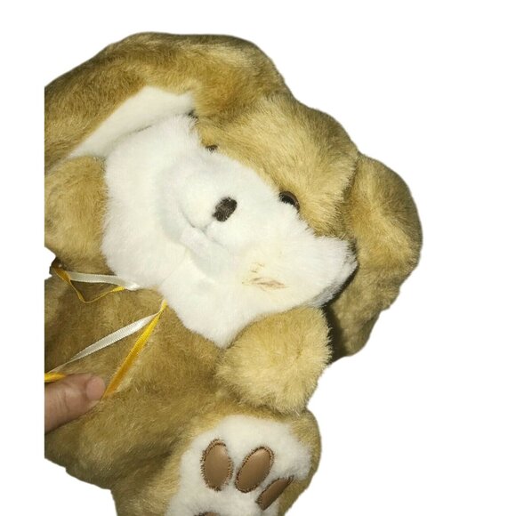 Cuddle Wit Brown EASTER BUNNY White Rabbit Stuffed Animal Plush - Picture 9 of 9